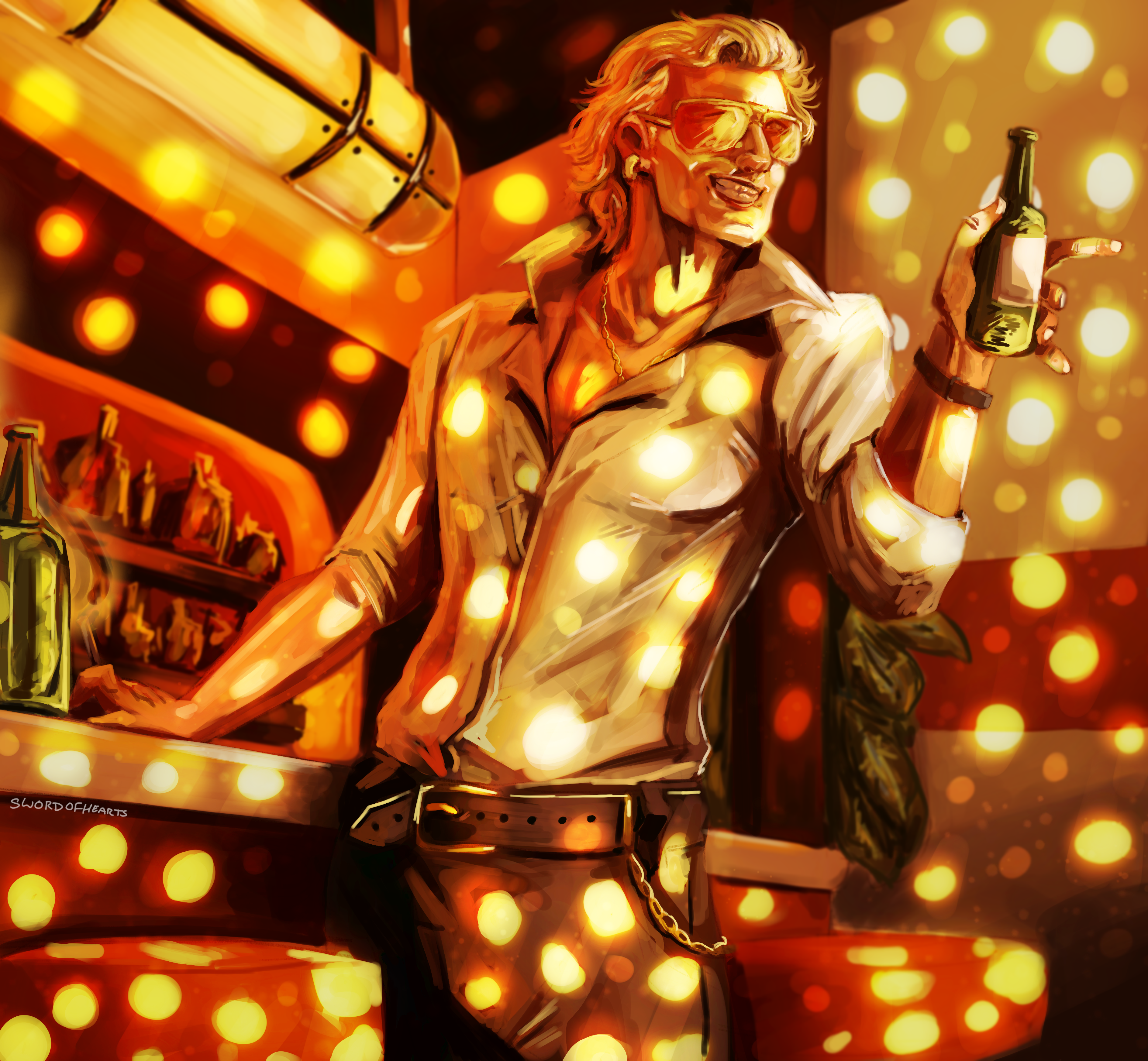 kazuhira miller in a bar